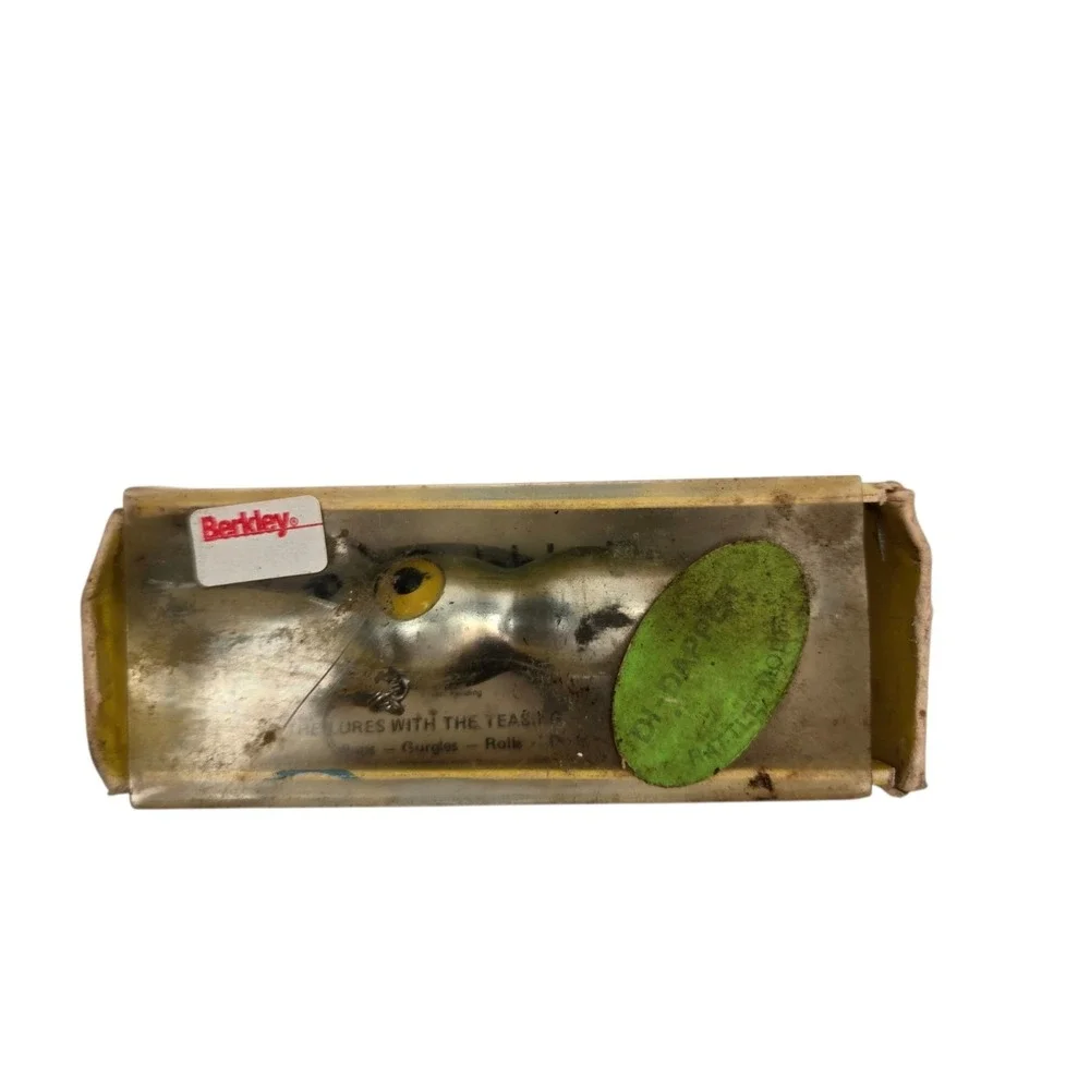 Vintage Rabble Rouser Di-Dapper Rattle Model Fishing Lure Green Silver w/ Box